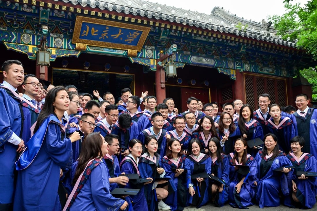 Graduates say farewell to Peking University at a ceremony last month. Photo: Shutterstock