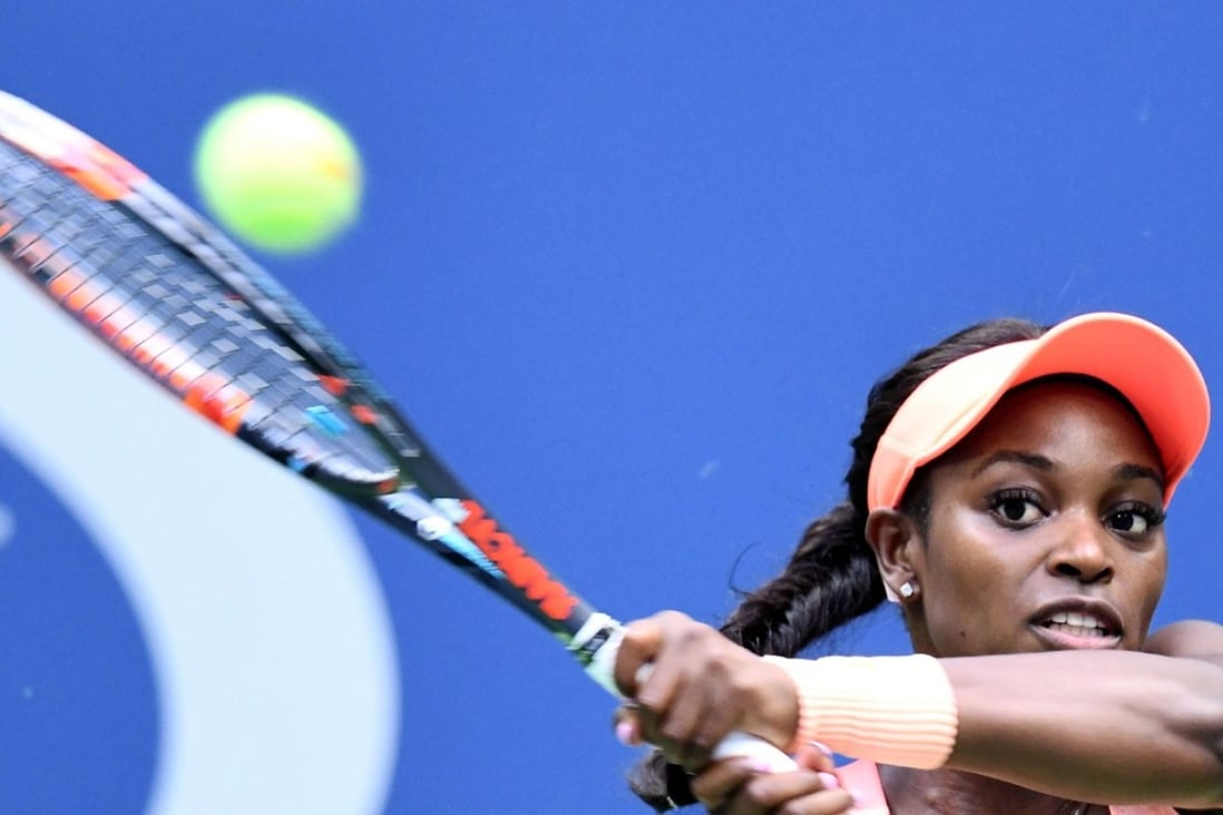 US Open champion Sloane Stephens is out of the first round of the Wuhan Open. Photo: AFP