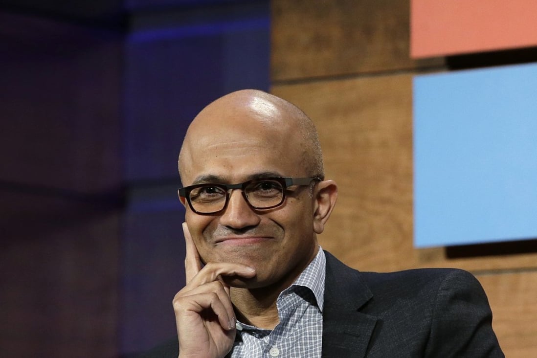 Microsoft CEO Satya Nadella listens to a question at the annual Microsoft shareholders meeting in Bellevue, Washington. Nadella has written an autobiography recounting his efforts to transform the technology company with a focus on empathy and changing its workplace culture. Photo: AP