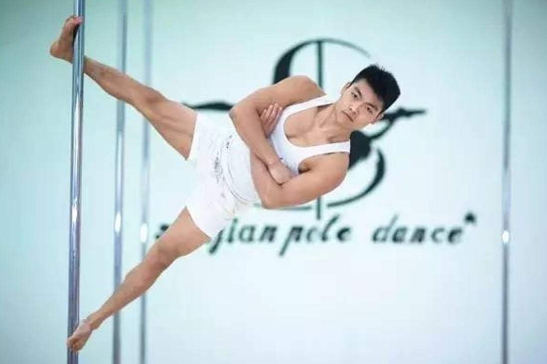 Former building worker Sun Ying Zhi shows off the skills that helped him to win one of the top prizes at Pole Art France 2017. Photo: Handout