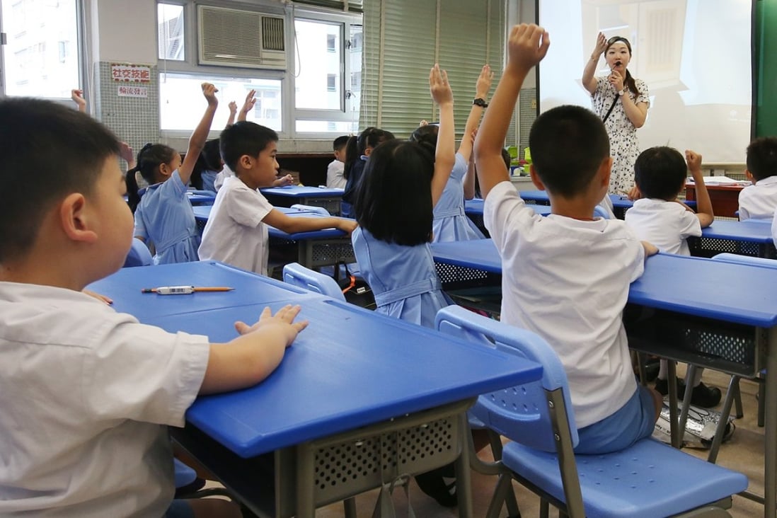 A class at GCCITKD Cheong Wong Wai Primary School in Sha Tin on Tuesday. Photo: David Wong