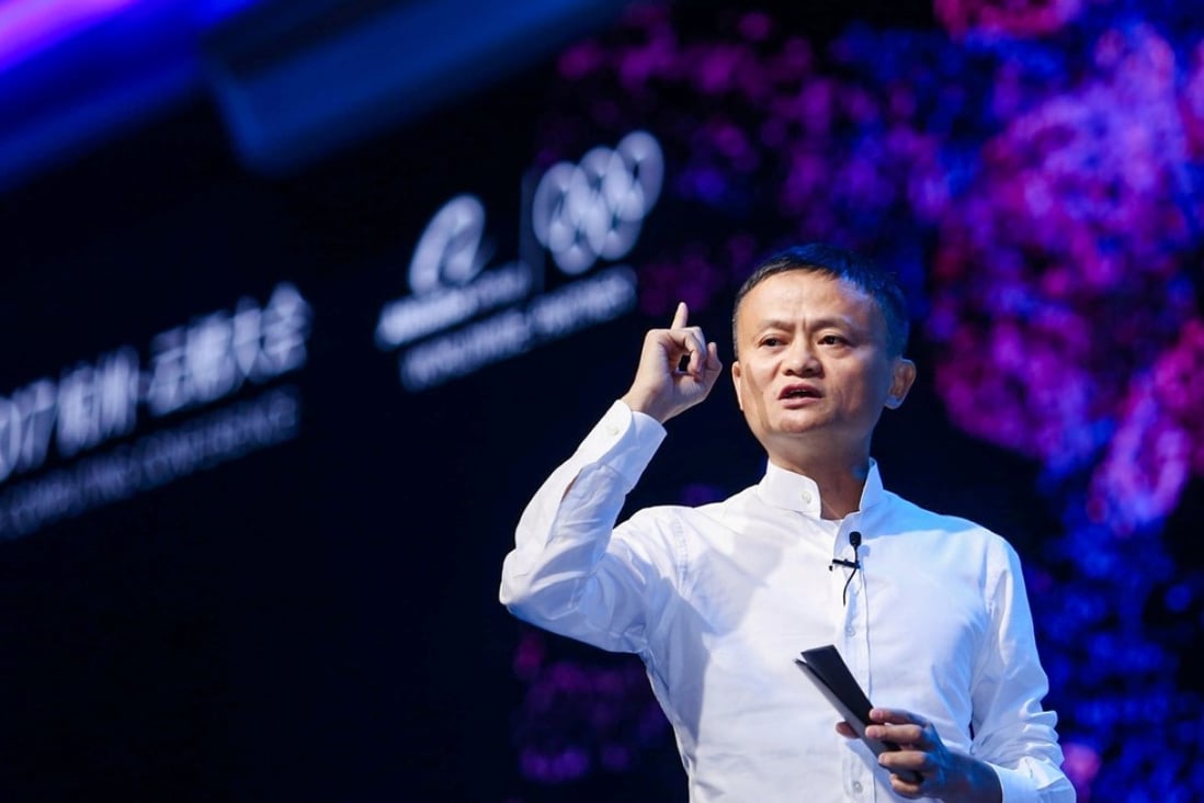 Alibaba chairman Jack Ma speaking in Hangzhou. Photo: Reuters