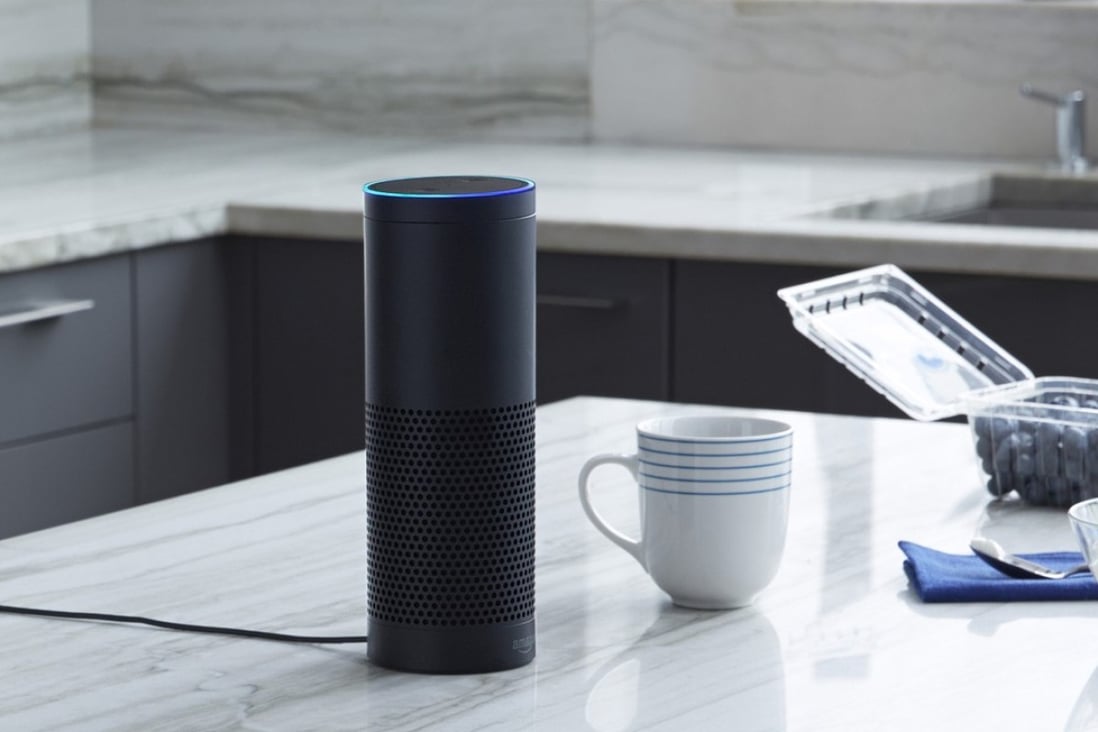 The Amazon Echo hands-free speaker. Alibaba expects to reach 10 million unit sales of its version of the smart speaker in less time than Amazon did for Echo. Photo: Handout