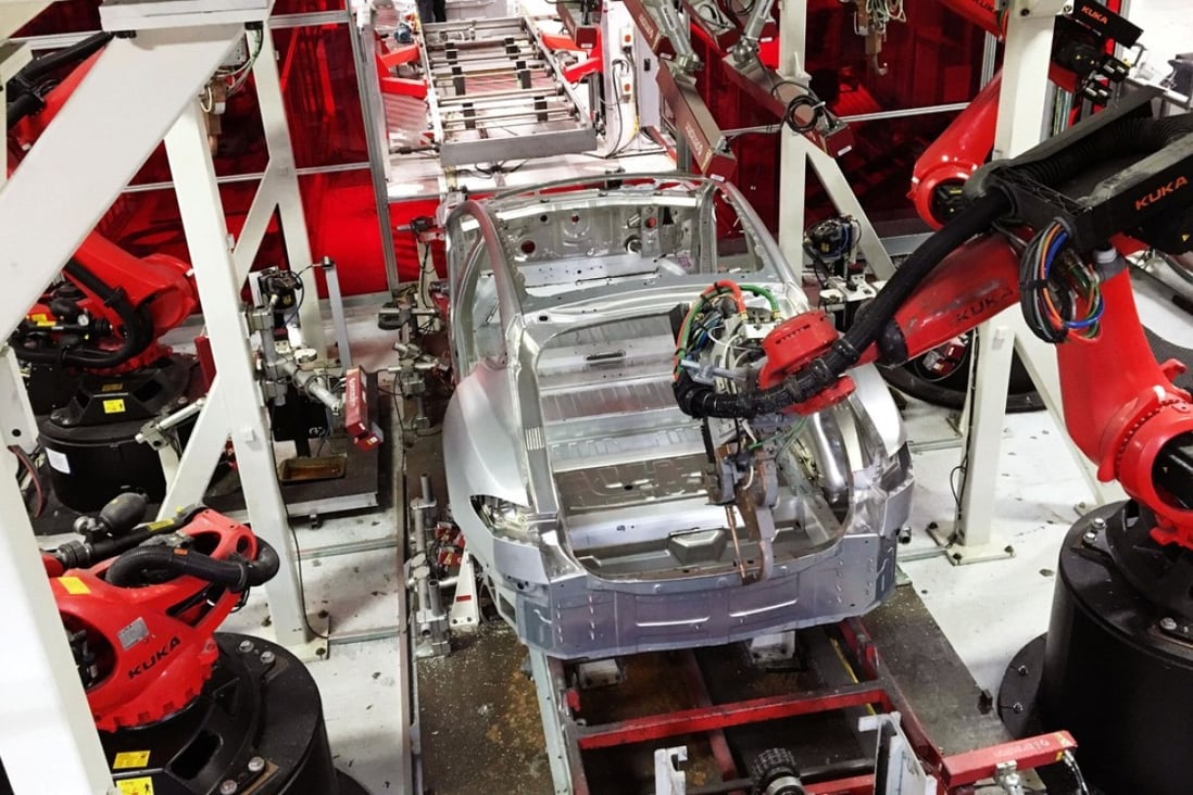 Beijing might let foreign electric-vehicle makers such as Tesla to set up wholly owned factories in China. Photo: Reuters