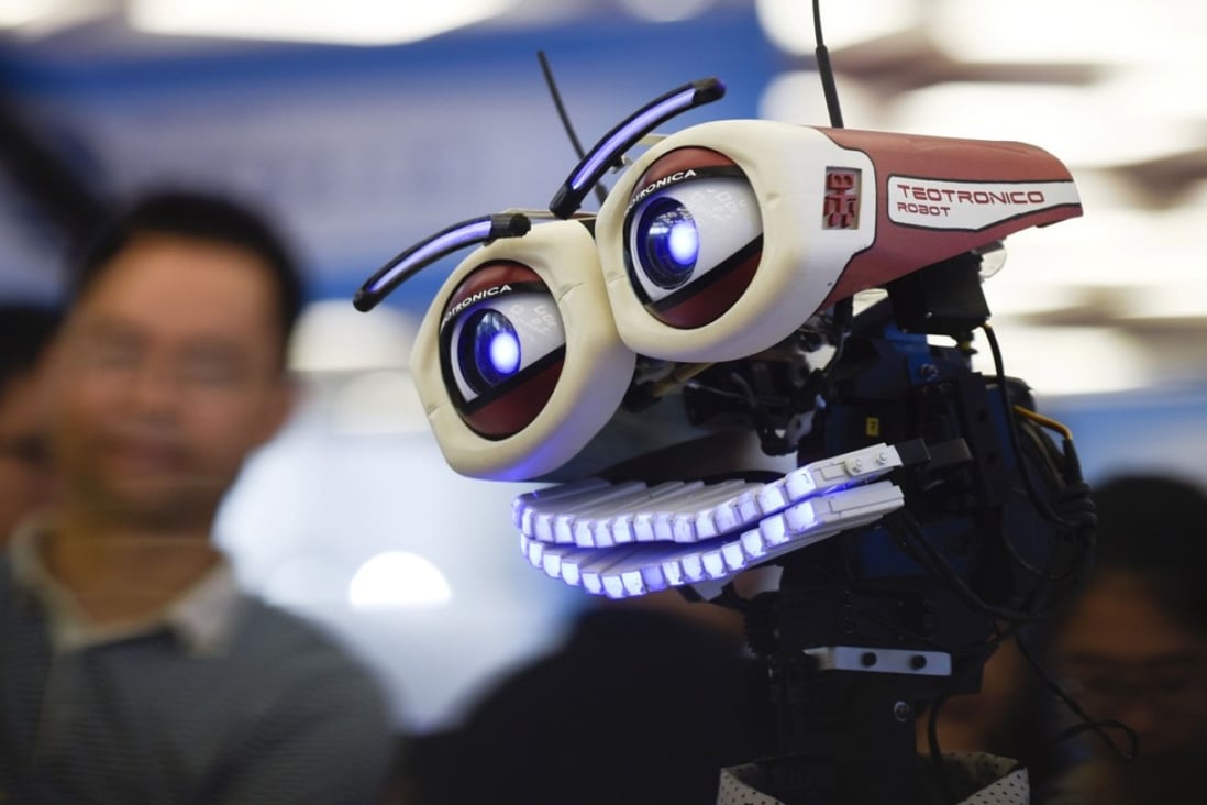 A robot at the 2017 World Robot Conference. Photo: AFP