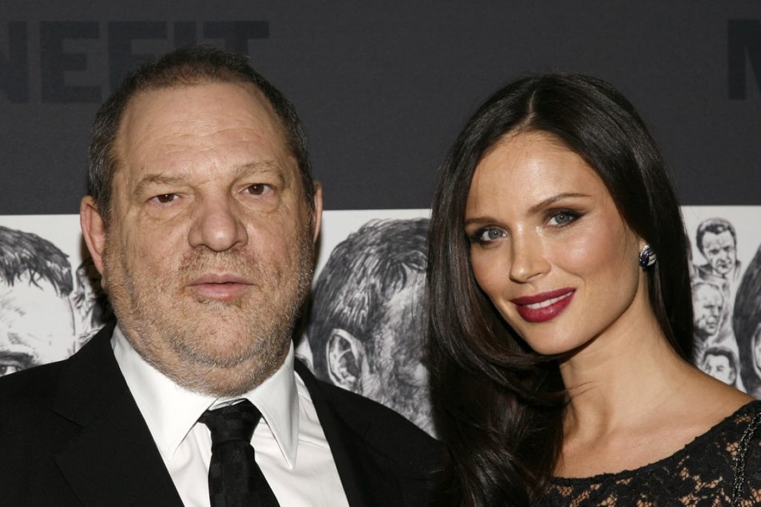 Harvey Weinstein with his wife, fashion designer Georgina Chapman, who has left him in the wake of the sexual assault allegations against her husband. Photo: AP