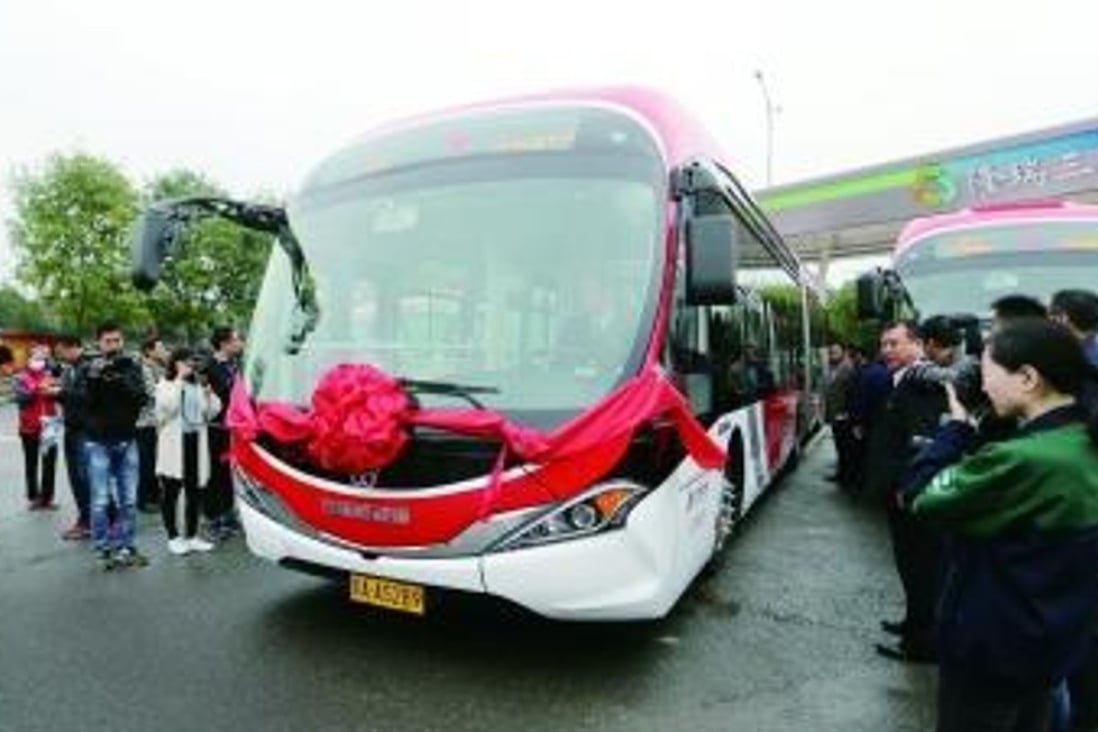 One of the new fleet of buses introduced in Beijing. Photo: Handout