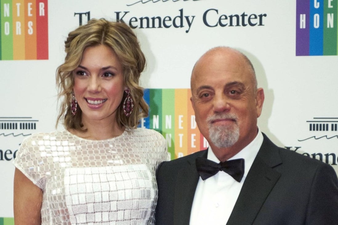 Billy Joel, right, and wife Alexis Roderick arrive at the Kennedy Centre gala dinner in Washington. Joel announced that Alexis gave birth to the couple's second child, another daughter, on October 22, 2017. Photo: AP