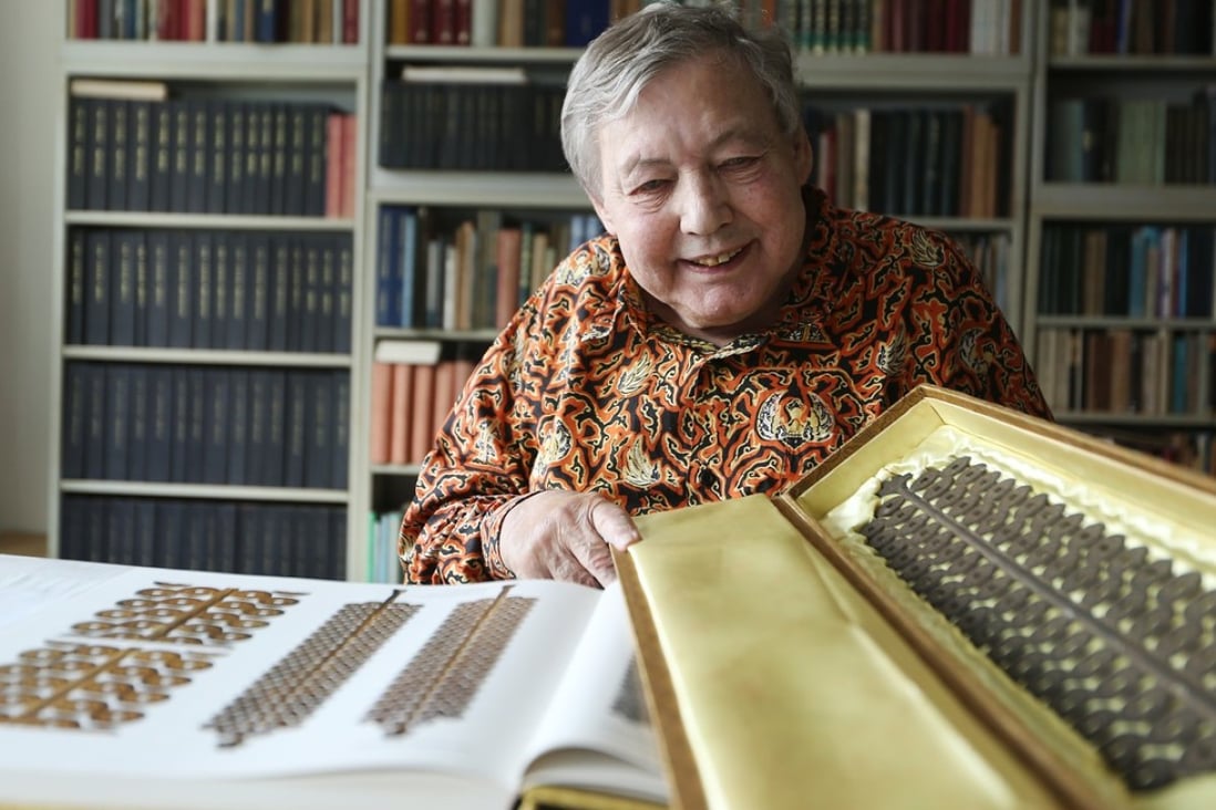 Numismatist Werner Burger with a part of his collection. Picture: Xiaomei Chen
