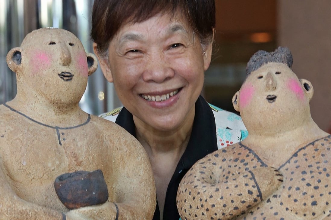 Sculptor Rosanna Li’s signature figurines at the Reunion exhibition look the same as always – fat, and clumsy but happy. Photo: David Wong