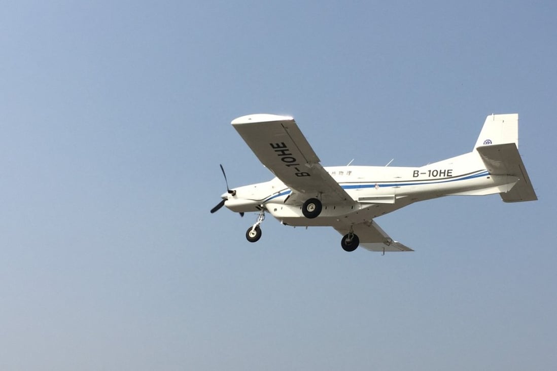The AT200 cargo drone makes its maiden flight in Weinan, Shaanxi province on Thursday. Photo: Xinhua