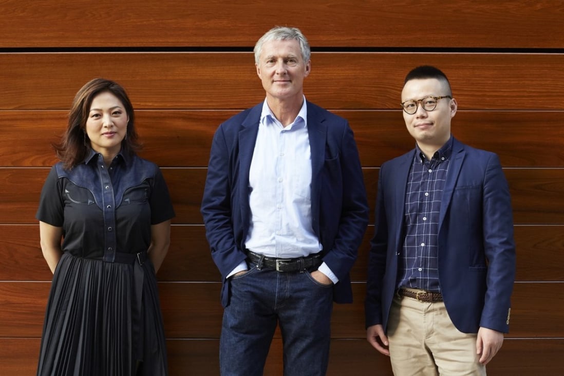 David Zwirner (centre) with Jennifer Yum and Leo Xu, who will head up his new Asian gallery in Hong Kong. Photo: courtesy of David Zwirner Gallery