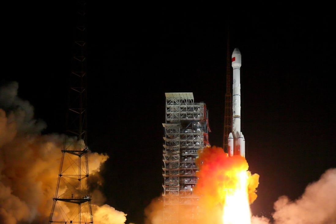 The two satellites are put into orbit on a Long March rocket from a launch site in Sichuan province. Photo: Xinhua