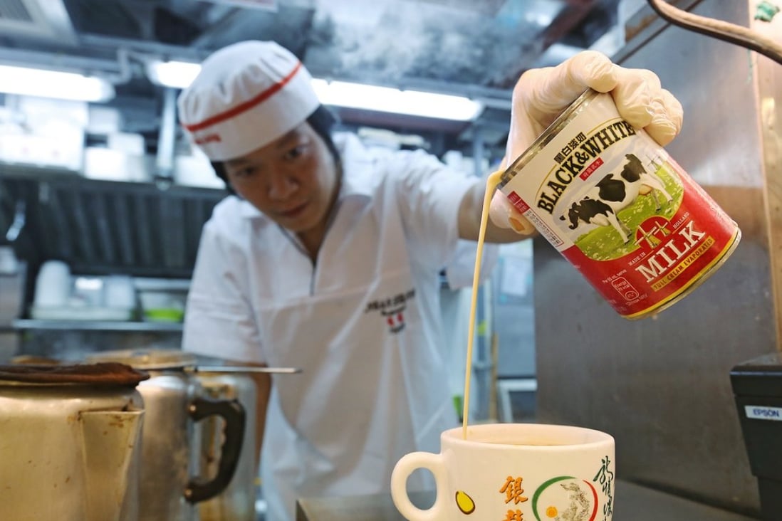 Hong Kong-style milk tea is served with evaporated milk. Photo: Dickson Lee