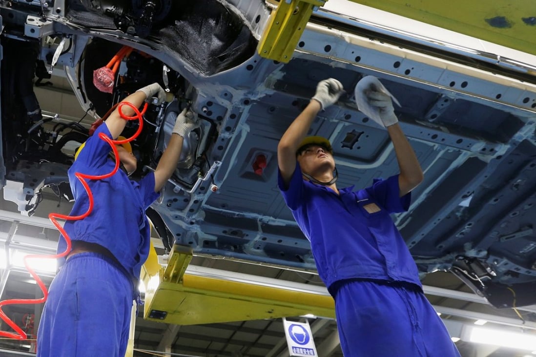 A BYD assembly line in Shenzhen. The company declined to say where in Ontario the new plant will be, or how much it plans to invest in it. Photo: Reuters
