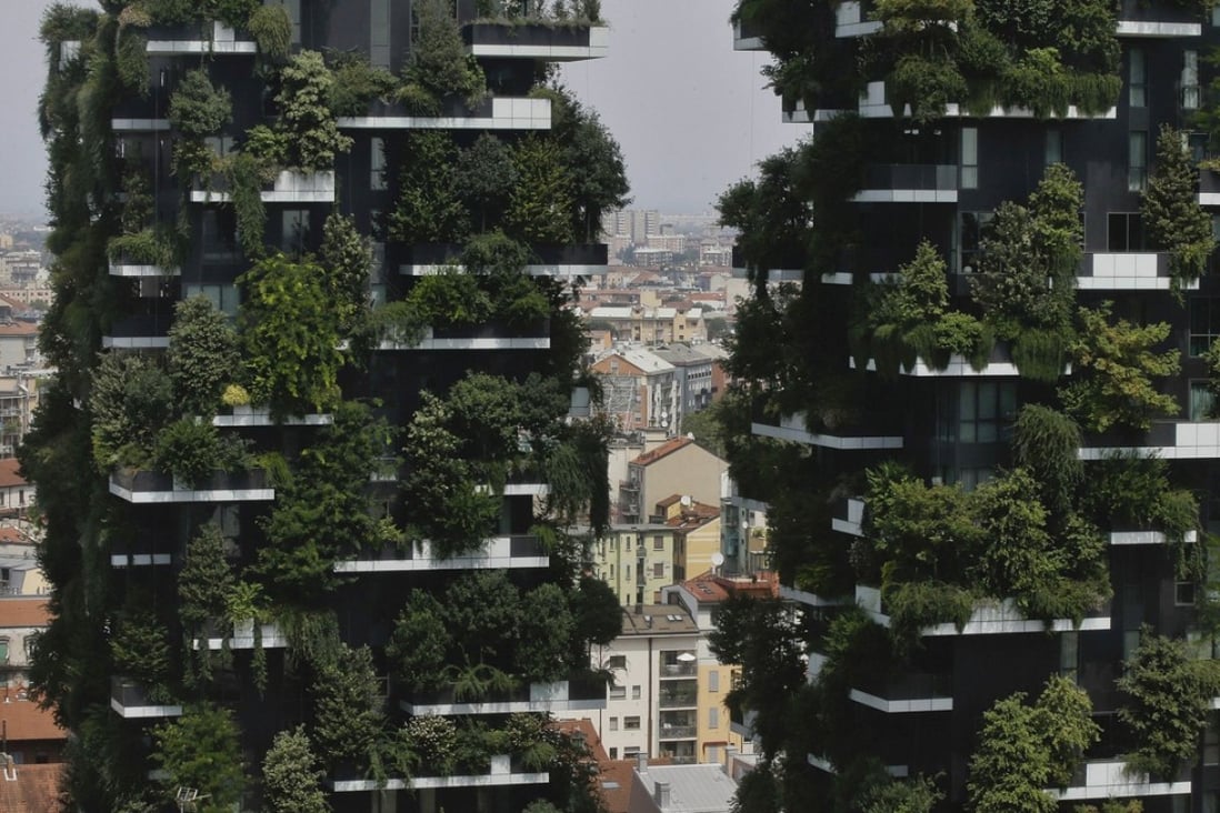 The Bosco Verticale residential building in Milan, Italy. The real estate sector makes up 14 per cent of the country’s economy, but property firms are poorly represented on its financial markets, a situation the government is trying to change. Photo: AP