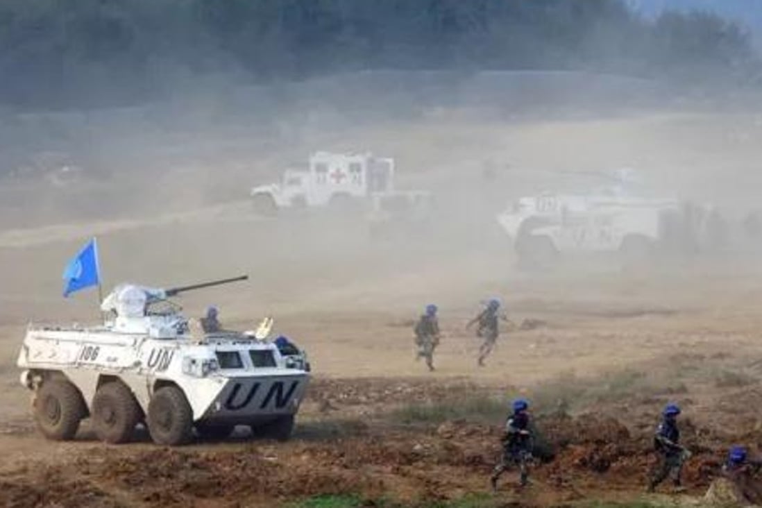 The PLA held a two-day drill for peacekeeping troops last week at a base in Henan province. Photo: Army.81.cn