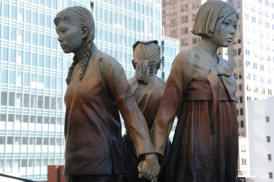 The ‘comfort women’ monument in St Mary Square in San Francisco. Photo: Xinhua