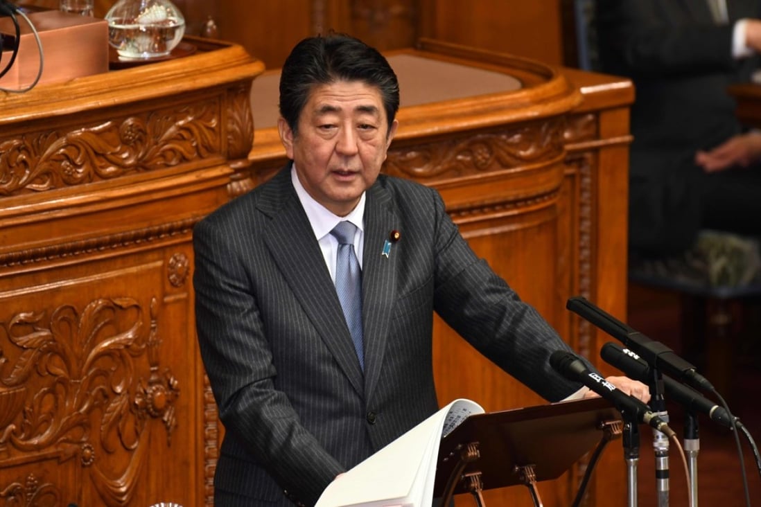 Prime Minister Shinzo Abe said Japan was ready to work with China on its ambitious trade and infrastructure development plan. Photo: AFP