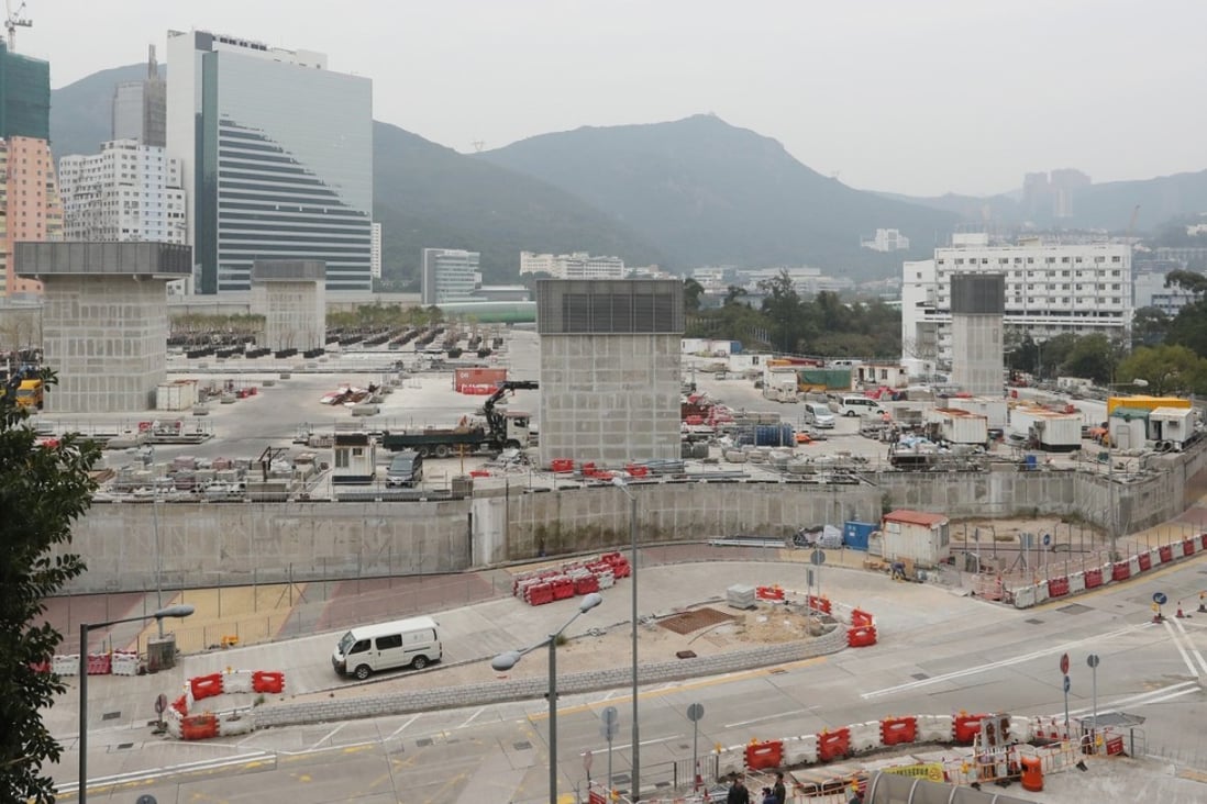 The site of the development at Wong Chuk Hang MTR station in the south of Hong Kong island. Photo: Edward Wong