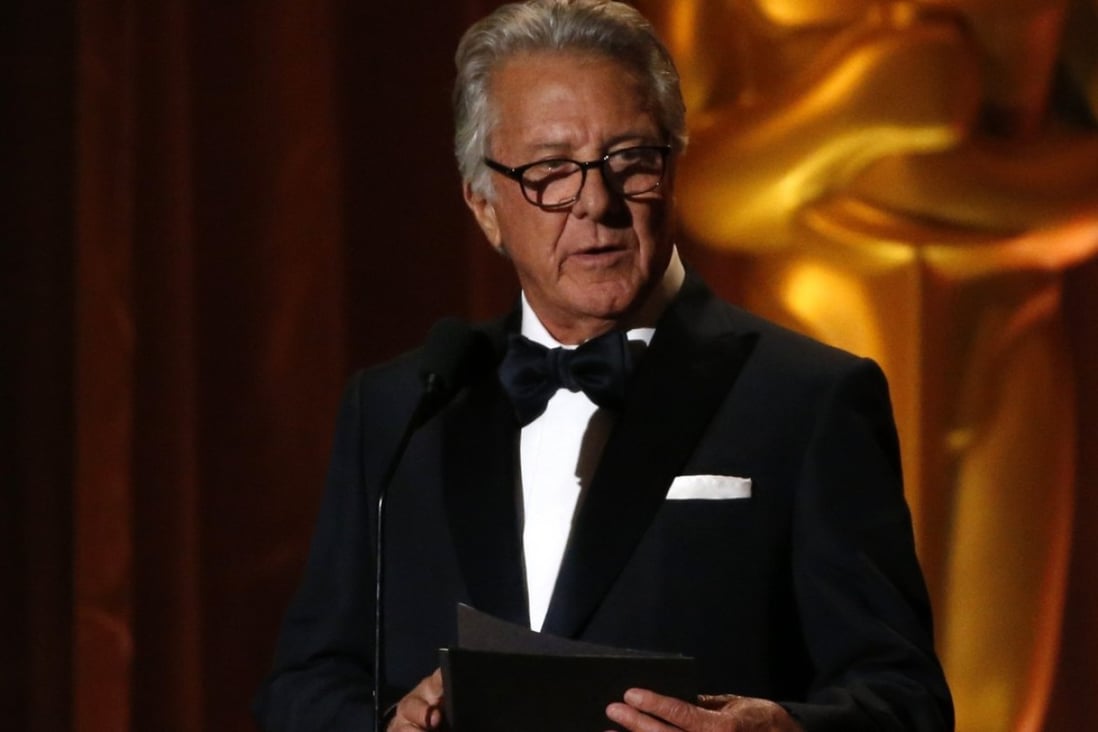 Actor Dustin Hoffman speaks on stage at the 9th Annual Governors Awards gala in Hollywood. Photo: Reuters