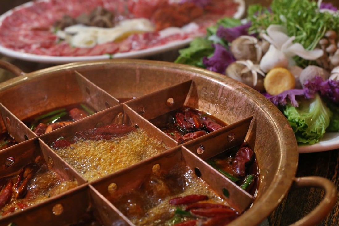 A spicy hotpot with an array of ingredients at Chuan Po Po in Tsim Sha Tsui. Photo: Edmond So
