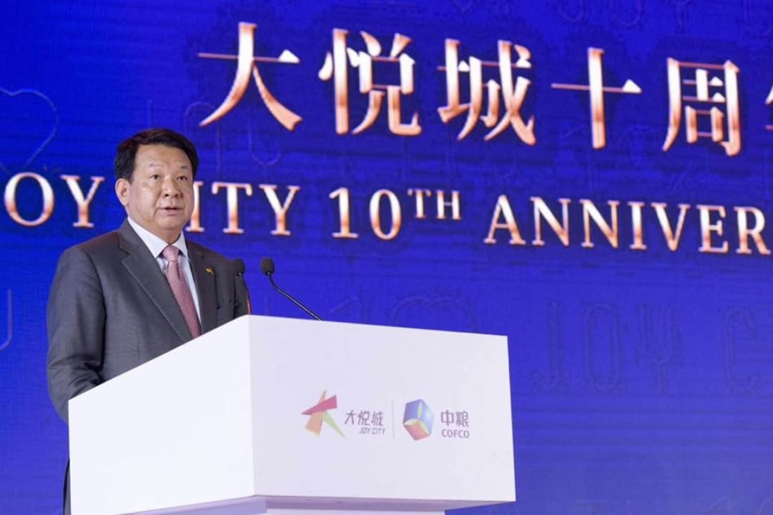 Zhou Zheng, chairman of Joy City, says the company will operate 100 malls in 10 years’ time. Photo: SCMP