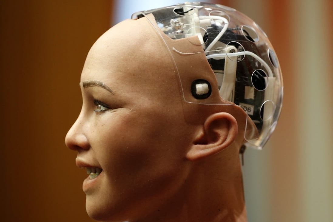 Sophia the robot will be able to access the SingularityNET AI app store. Photo: Xinhua