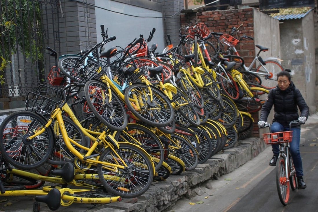 China’s crowded bike-sharing market has attracted US$2 billion in funding over the last 18 months. Photo: Reuters