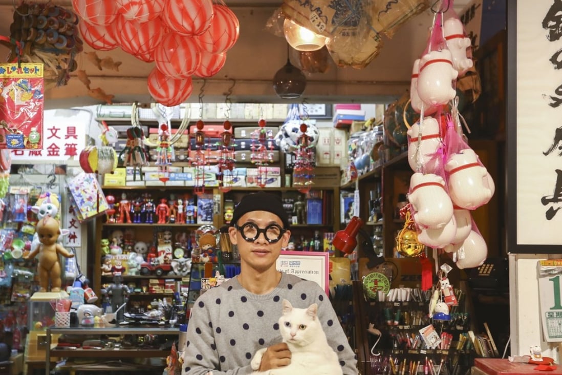 Joel Chung, founder of Bank of Stationery in San Po Kong, visits old-school shops that sell such items. Photo: Nora Tam