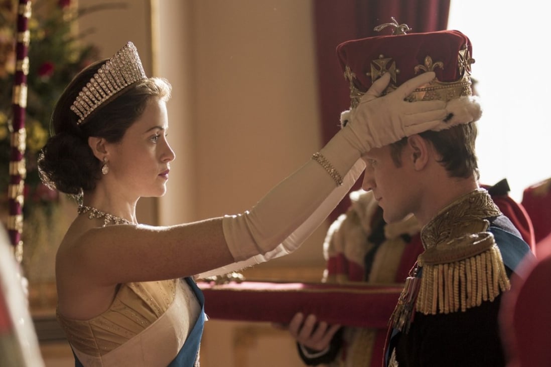 Claire Foy as Queen Elizabeth and Matt Smith as Prince Philip in The Crown Season 2.