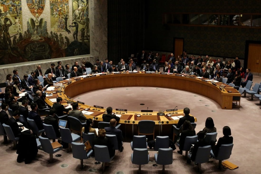 The United Nations Security Council meets to discuss imposing new sanctions on North Korea in New York. Photo: Reuters