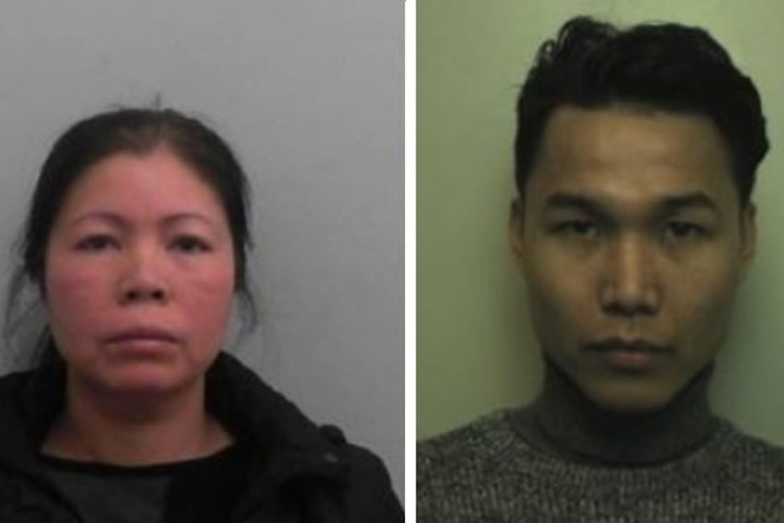 Giang Huong Tran (left) and Viet Hoang Nguyen were convicted for their roles in a modern-day slavery racket based around nail salons in Britain. Photos: Staffordshire Police