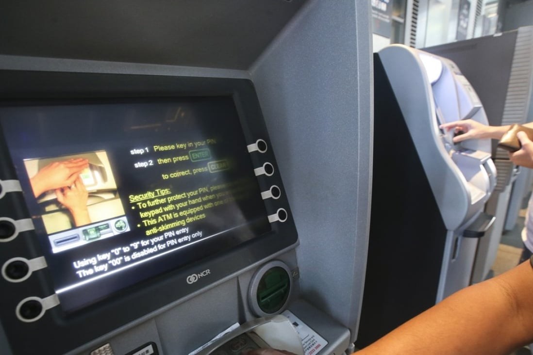 bank cards robbed of hk 350 000 at atm