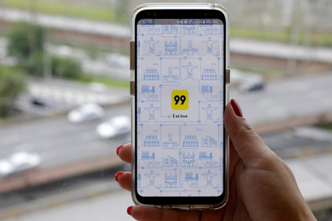 The 99 app. The acquisition intensifies Didi’s global rivalry with Uber. Photo: Reuters