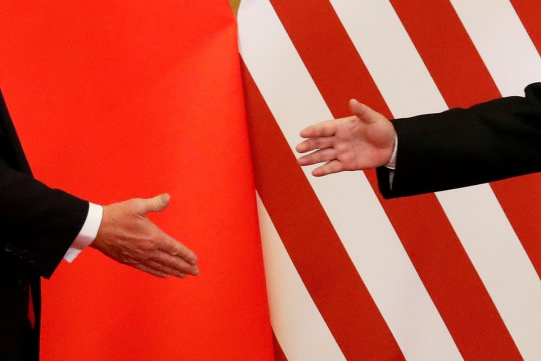 What’s in a handshake: President Xi Jinping, right, and US President Donald Trump in Beijing in November. Photo: Reuters