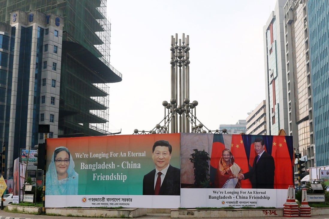 Billboards in Dhaka welcoming Chinese President Xi Jinping ahead of his 2016 visit to Bangladesh. File photo: Alamy