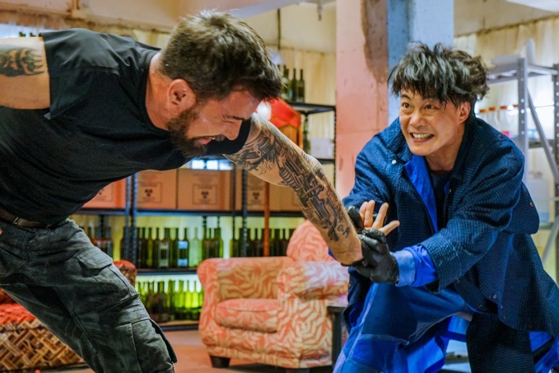 Eason Chan (right) plays an action film star in Keep Calm and Be a Superstar (category IIA; Cantonese, Mandarin), directed by Vincent Kok .