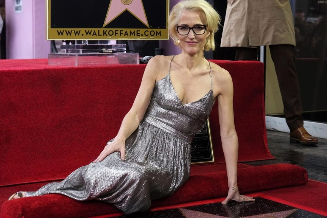 Actress Gillian Anderson attends her Hollywood Walk of Fame ceremony in Los Angeles on January 8, 2018. Photo: Xinhua