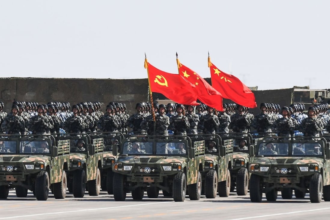 US defence secretary Jim Mattis has declared China and Russia bigger threats to the US than terrorism, and has called for the ‘lethality’ of the American military force to be increased. Pictured: Chinese soldiers in July last year. Photo: AFP/China OUT