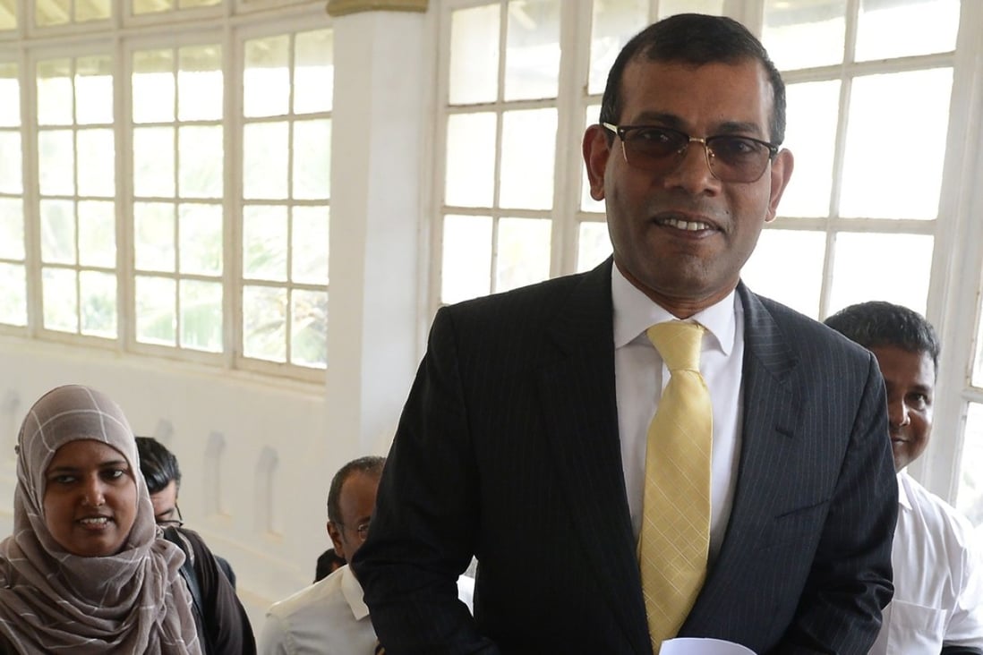 Former president of the Maldives Mohamed Nasheed accused China of a systematic land grab in his politically-troubled Indian Ocean archipelago and undermining its sovereignty. Photo: AFP