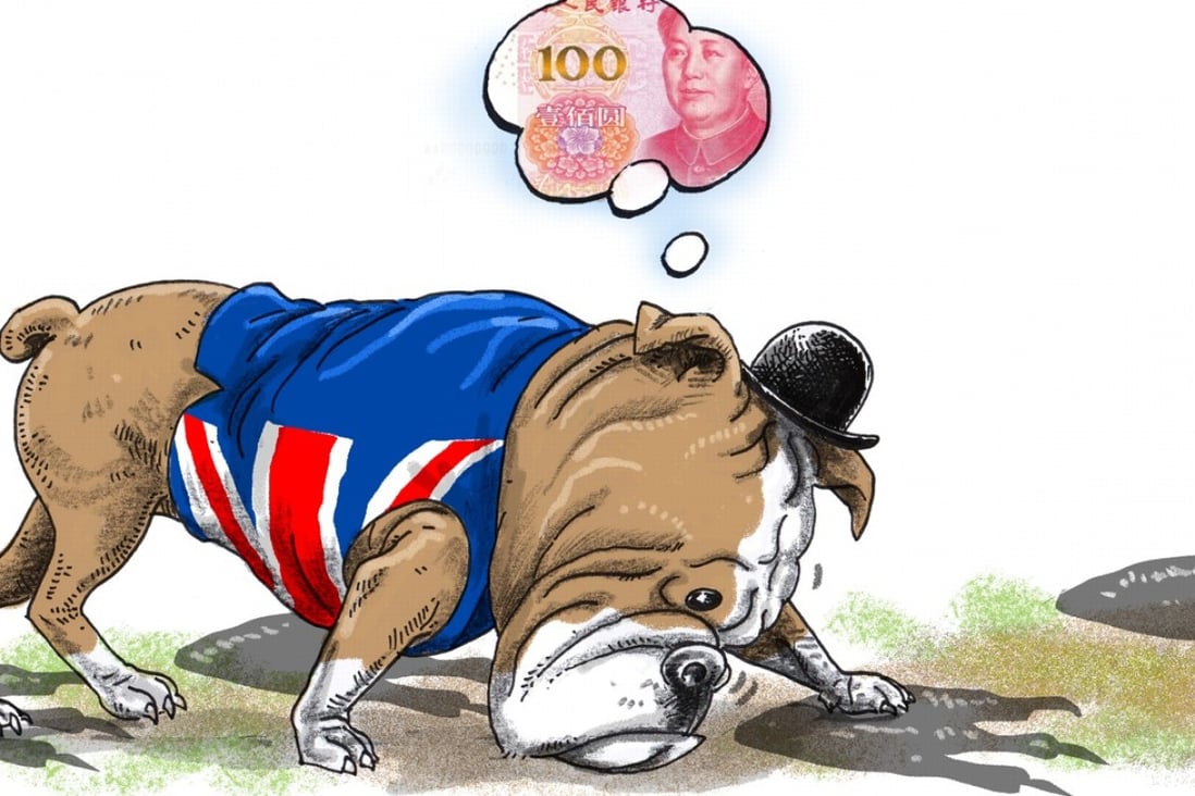 Britain should use Theresa May’s visit to Beijing to explore an unconventional choice of partner, one which sees economic prosperity as the only means to ensure its survival. Illustration: Craig Stephens