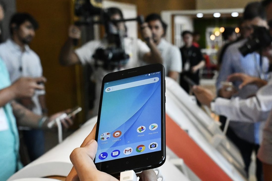 A Xiaomi smartphone in India. The rise of powerful smartphones at budget prices has lessened the appeal of UC Browser’s light app and opened to door to its rival Google Chrome. Photo: Bloomberg