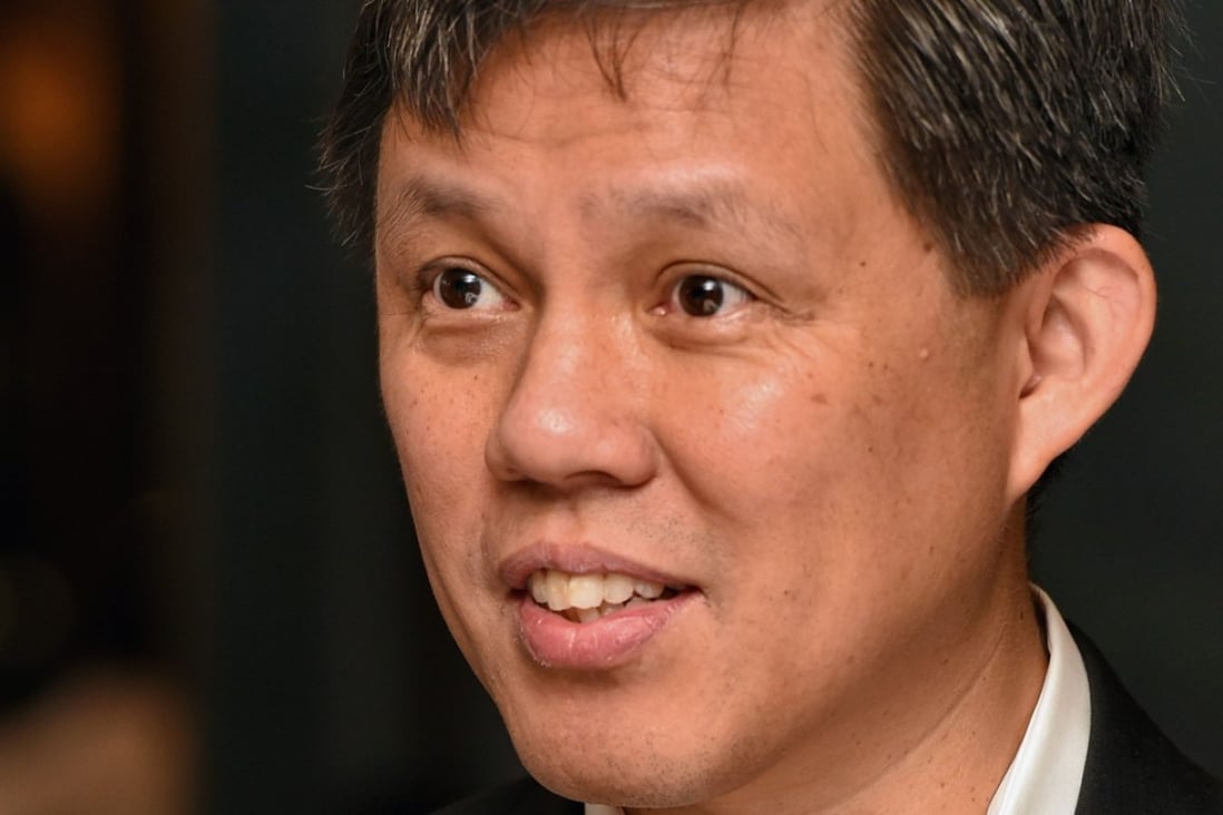 Chan Chun Sing, a minister in the Singaporean prime minister's office, praised China’s Belt and Road Initiative and said it could fuel global growth if it wins the world’s trust. Photo: AFP
