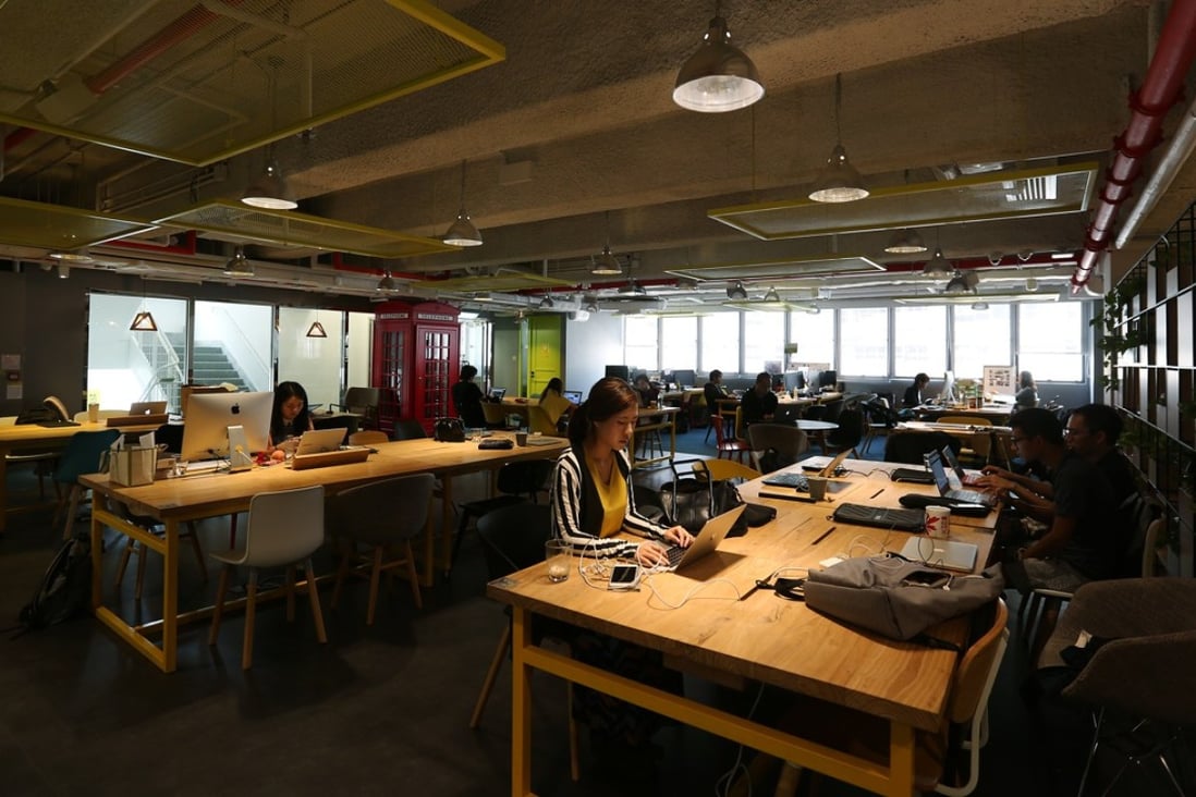 An industrial building converted into co-working space in Kwun Tong. Photo: Xiaomei Chen
