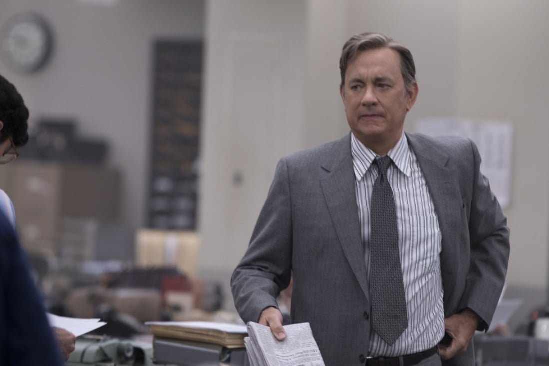 Tom Hanks stars as Ben Bradlee in The Post (category: IIA), directed by Steven Spielberg. Meryl Streep and Mathew Rhys co-star. Photo: Niko Tavernise