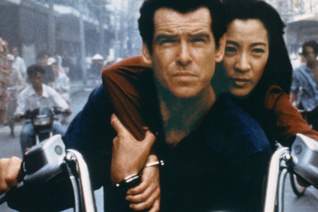 Pierce Brosnan, as Bond, and Michelle Yeoh, as Wai Lin, in Tomorrow Never Dies. Photo: AP