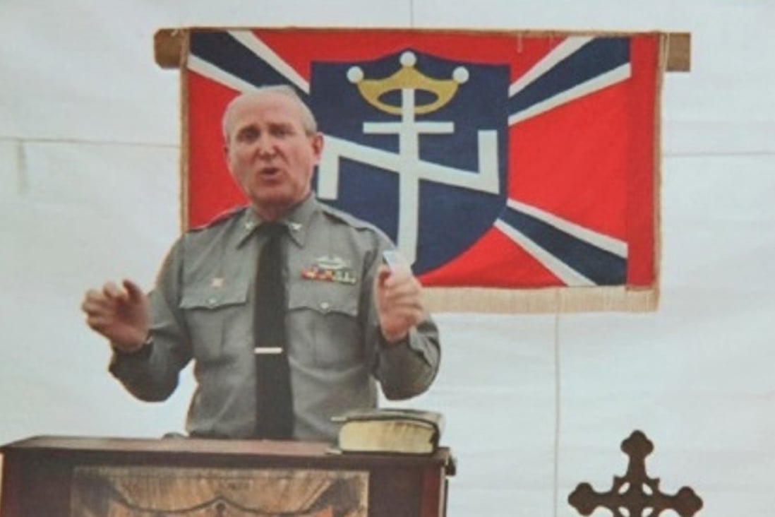 Art Jones, in an unidentified military-style uniform, in an image taken from his campaign website. Photo: Artjonesforcongressman.com