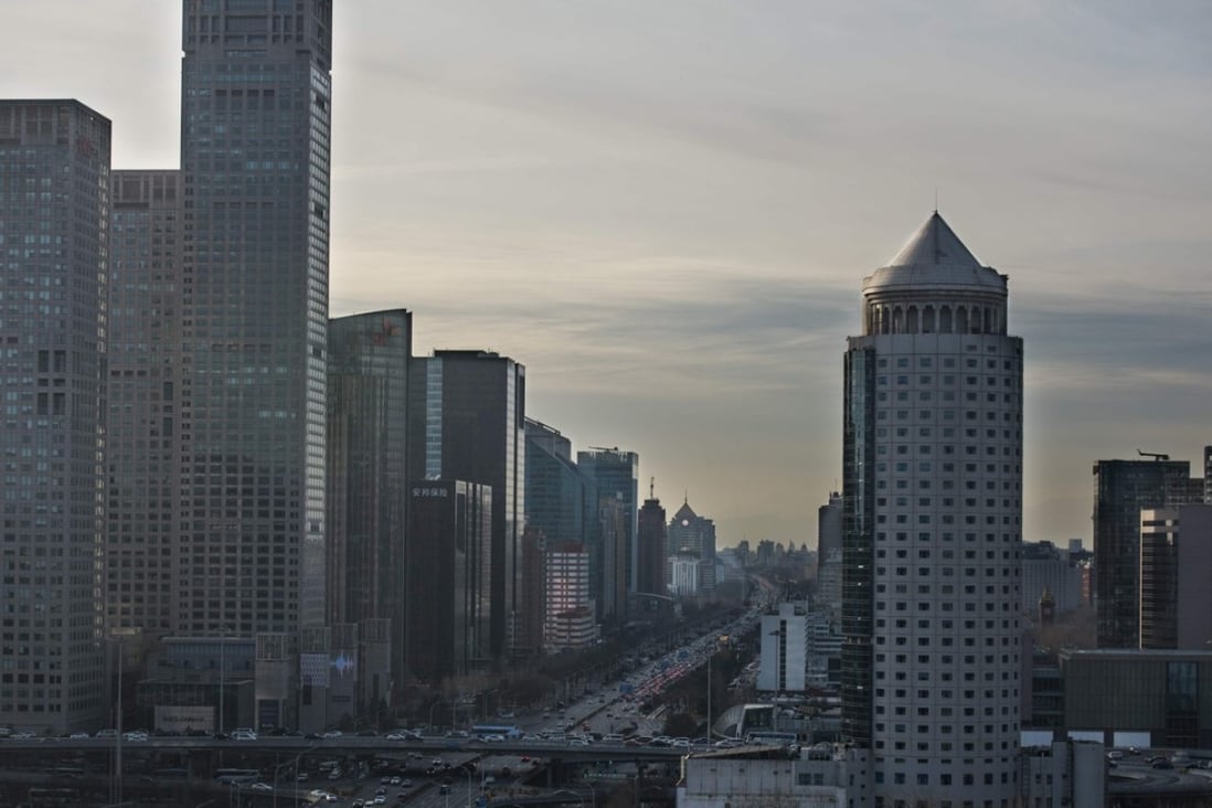 Clear skies over Beijing’s central business district last month. Photo: Agence France-Presse