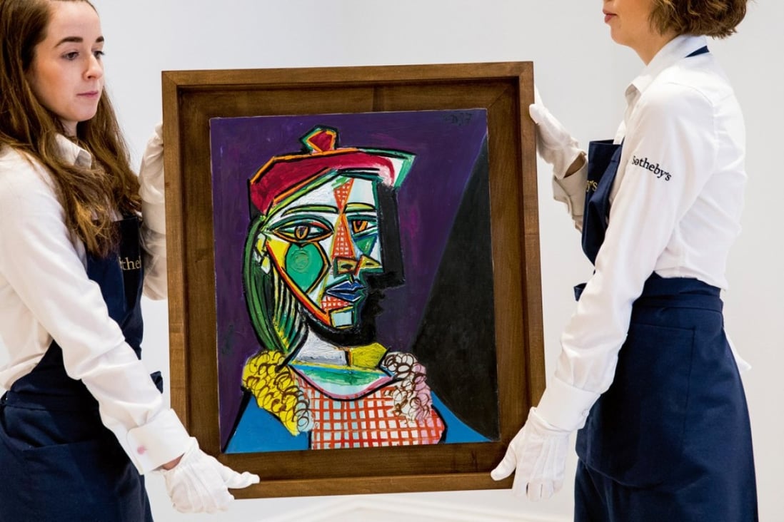 ‘Femme au béret et à la robe quadrillée (Marie-Thérèse Walter)’ was on display in Hong Kong from January 30 to February 2. Photo: Sotheby's